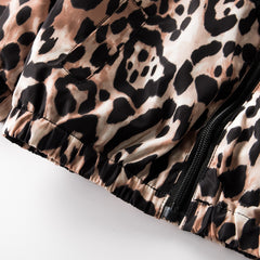 Girls Leopard Hoodie Jacket