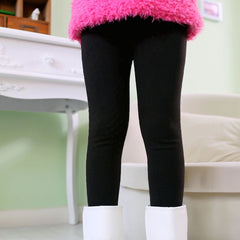 Girls Thermal Leggings - Fleece Lined, Black