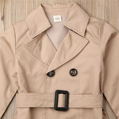 Bibi -  Girls Double-breasted Lapel Trench Coat