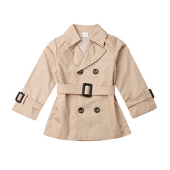 Bibi -  Girls Double-breasted Lapel Trench Coat