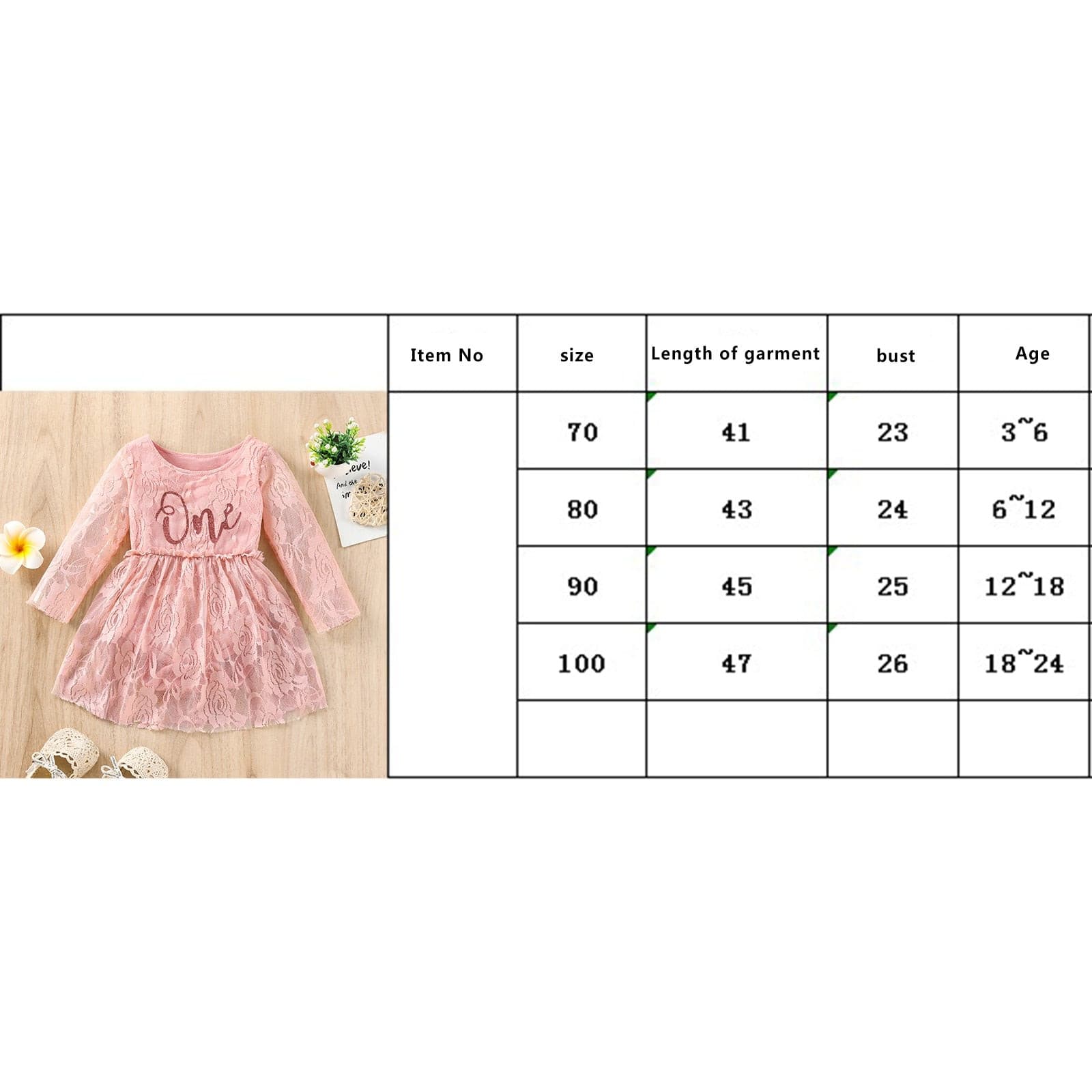 Girls Lace First Birthday Party Romper Dress.