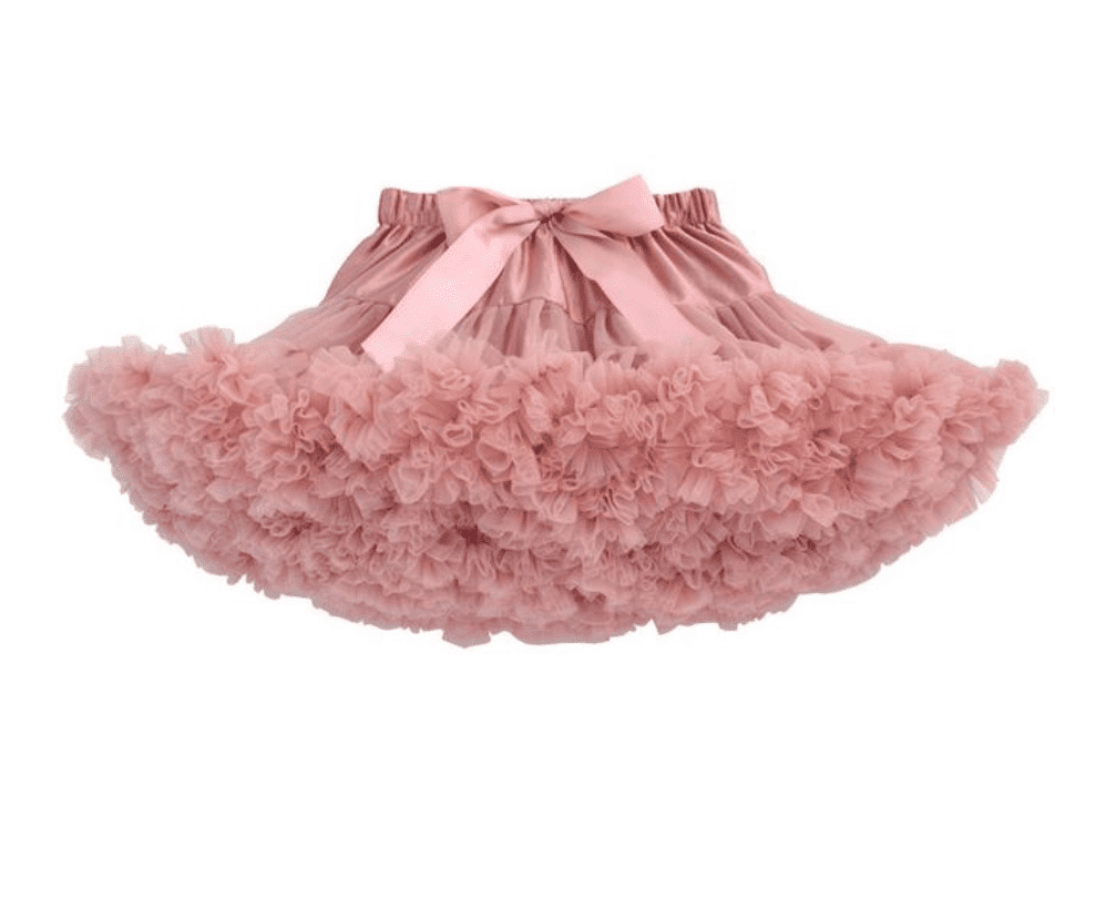 Dusty Pink Fluffy Layered Tutu Skirt -  Girls Ballerina Pettiskirt, Fluffy Children Ballet Skirts.