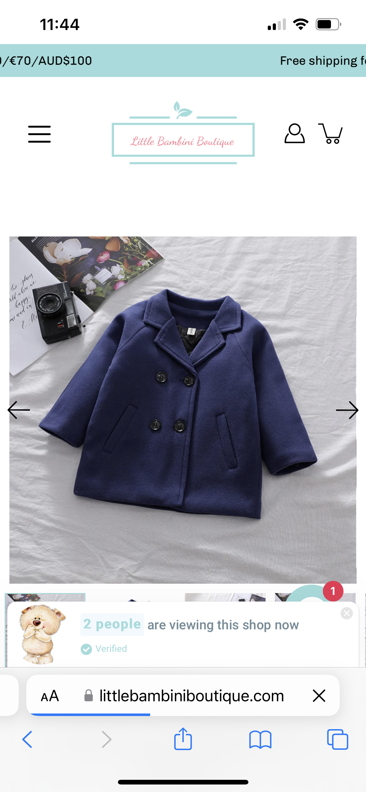 Mateo - Boys Double Breasted Wool Coat.