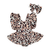 Jana Leopard Frill Romper.