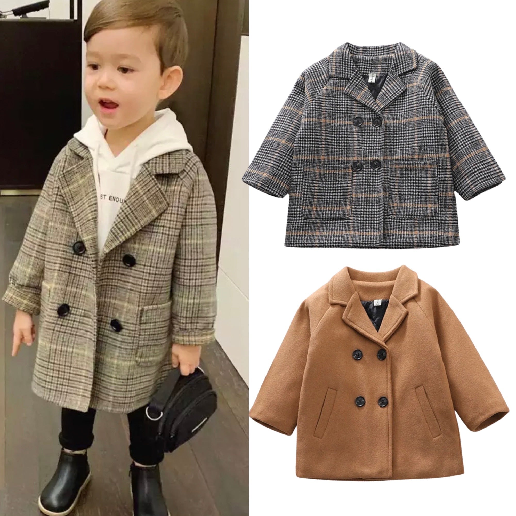 Mateo - Boys Double Breasted Wool Coat