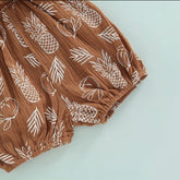Veronica - Cotton Muslin Pineapple Romper.