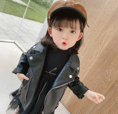 Baby / Toddler Girls Leather Jacket.