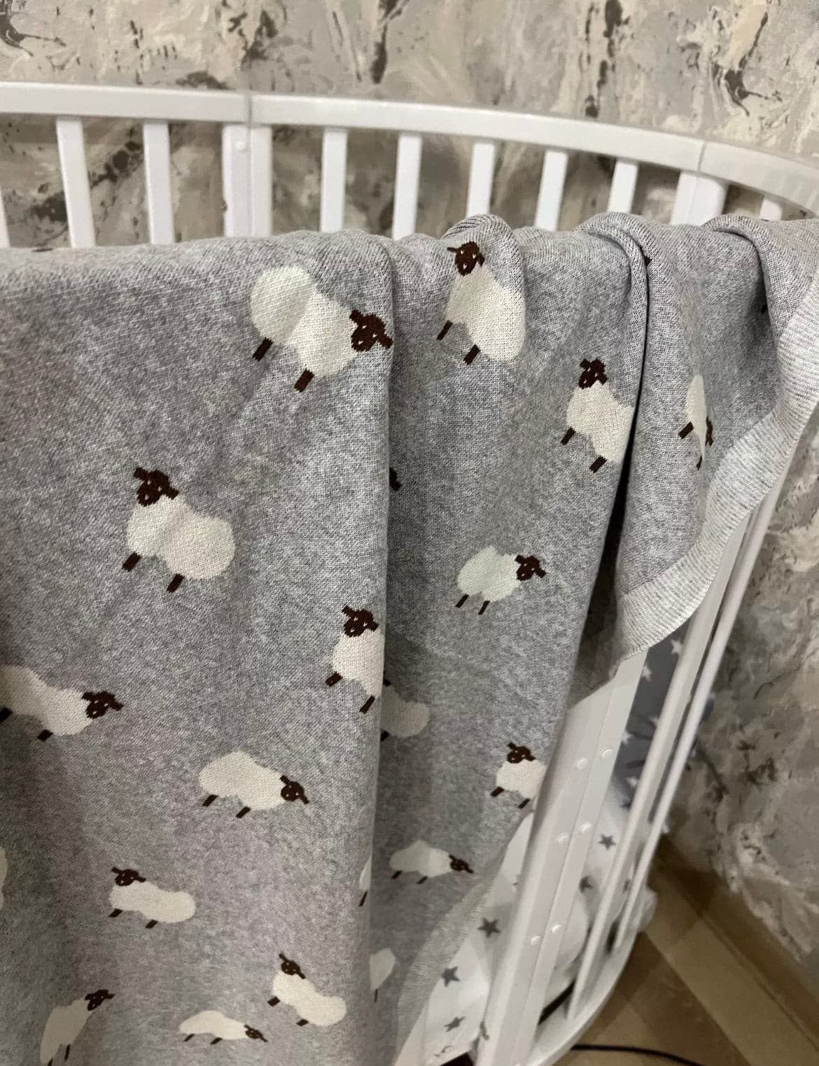 Lamb Baby Blanket 100% Cotton.