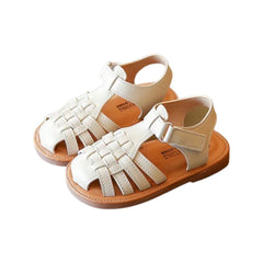 Bindi - Vintage Woven Kids Sandals, Colour - Milk White.