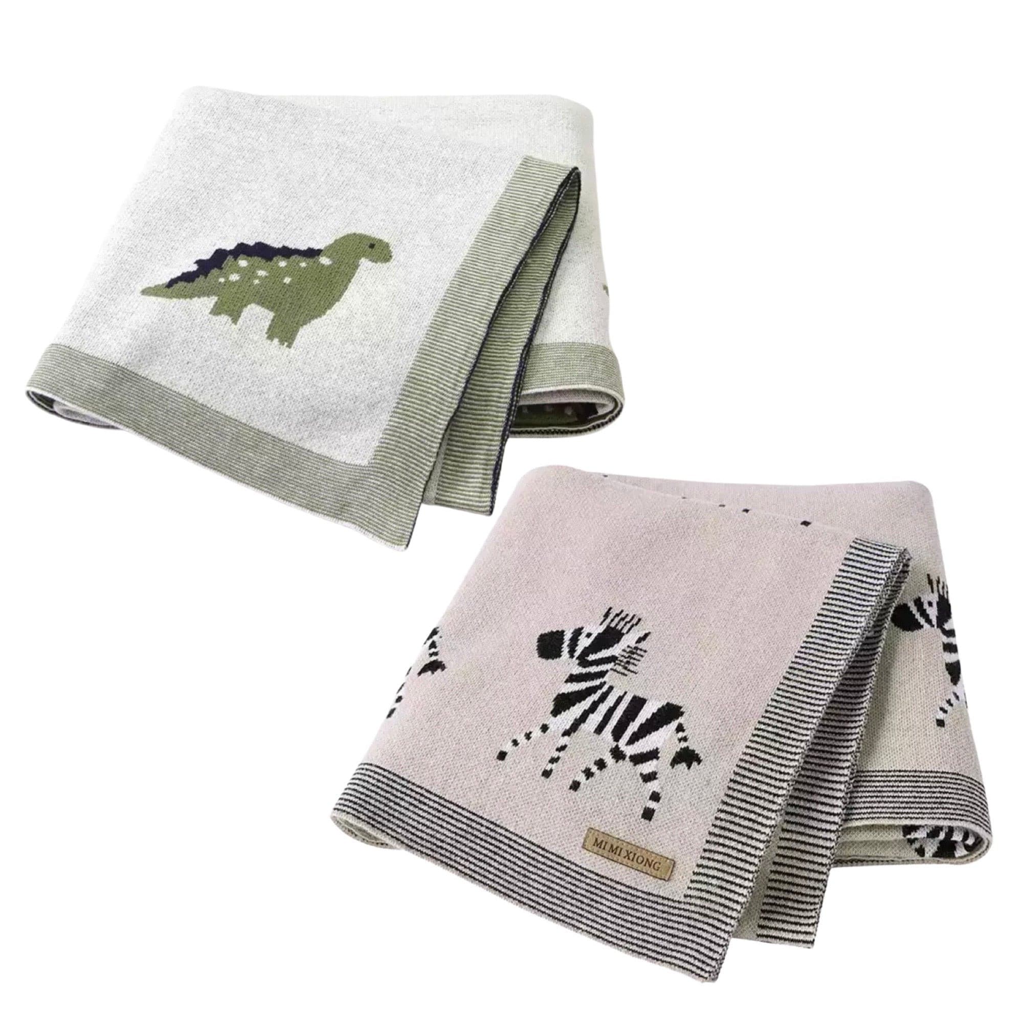 Baby Blanket 100% Cotton - Animal Print.
