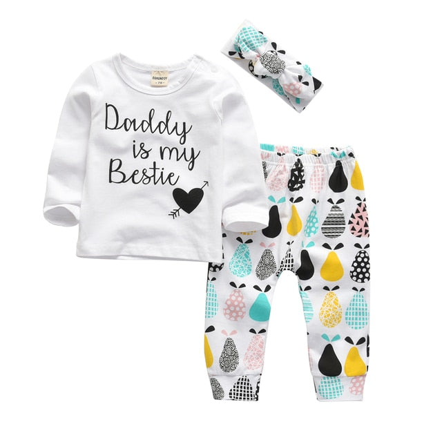 Daddy Is My Bestie - Baby Girl Clothes Set