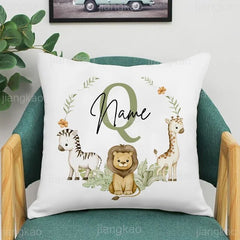 Personalized Baby Name Pillow - Animal with Name Pillow Case , Nursery Decor