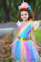 Girl Rainbow Unicorn Dress