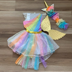 Girl Rainbow Unicorn Dress