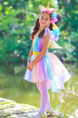 Girl Rainbow Unicorn Dress