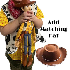Boys Woody Costume , Woody Shirt , Halloween Boys Toy Story Shirt