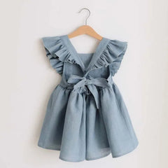 Summer Toddler Girl Dress 100% Cotton Ruffles Baby Dress