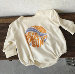 Here Comes The Sun Organic Cotton Romper.