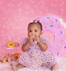 Girls Confetti Dress - Baby Pink
