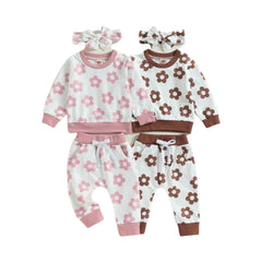 Baby Girl Clothes Set - Flower Power Tracksuit