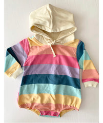 Rainbow Baby Girl Romper Hoodie Jumper