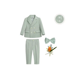 British Style Boys Wedding Suit - Sage Green