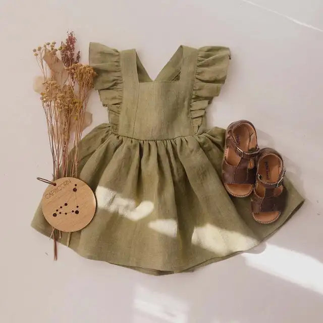 Summer Toddler Girl Dress 100% Cotton Ruffles Baby Dress