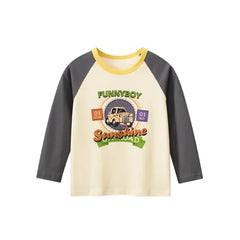 Kids Boys Rugby Print Cotton Long Sleeve Tees for 2-9 years