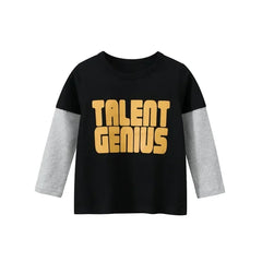 Kids Boys Rugby Print Cotton Long Sleeve Tees for 2-9 years