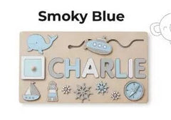 Pastel Personalized Custom First Name Wooden Puzzle , Educational Toys For Toddlers