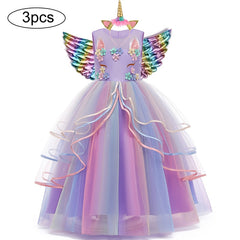 Dreamy Girls Kids Unicorn Party Dress - 4 Colours & Styles