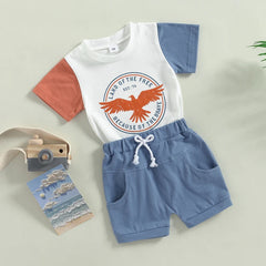 Independence Day 2pcs Baby Boys Clothes Set
