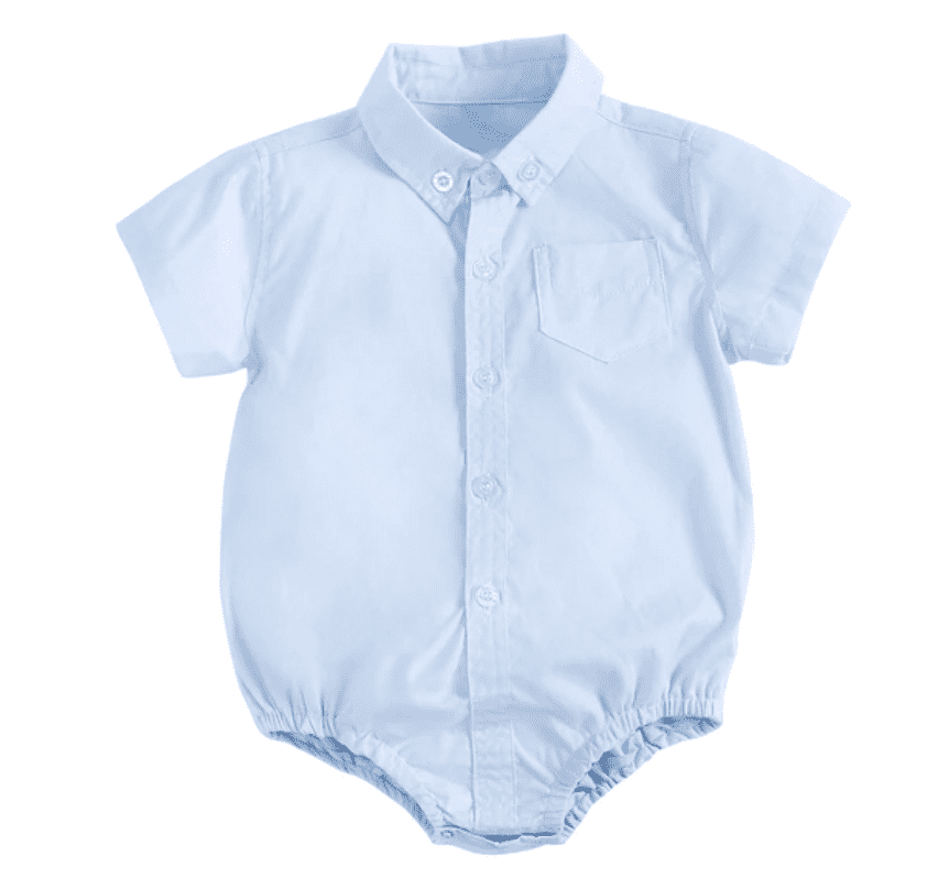 Marcus - Baby Boys Cotton Shirt Romper.