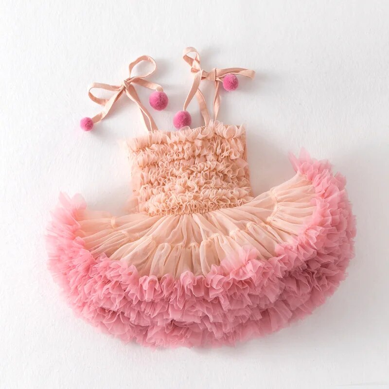 Baby Girl Fluffy Tutu Dress , Girls Princess TUTU Cake Dress Pink