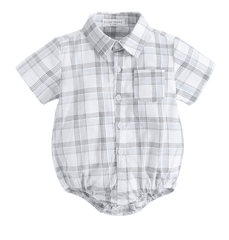 Marcus - Baby Boys Cotton Fine Checks Shirt Romper.