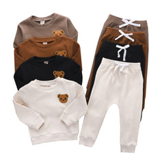 Ribbed Bear Lounge Set - Toddler Clothes Boys Sets