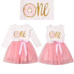 Baby Girl Donut Print Third Birthday Tutu Dress Outfit Baby Girl Donut Print Third Birthday Tutu Dress Outfit.