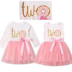 Baby Girl Donut Print Third Birthday Tutu Dress Outfit Baby Girl Donut Print Third Birthday Tutu Dress Outfit.