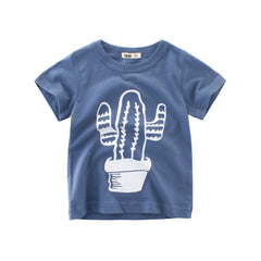 Cactus Whie Boys T-shirt Cotton Short Sleeve Cactus Whie Boys T-shirt Cotton Short Sleeve.