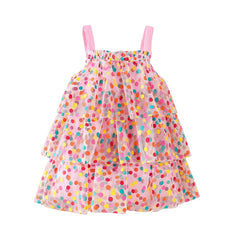 Tandy - Confetti Rainbow Polka Dot Tulle Dress.