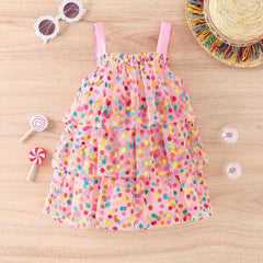 Tandy - Confetti Rainbow Polka Dot Tulle Dress.