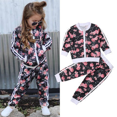 Carmen - Floral Girl Clothes Set , Tracksuit Long Sleeve