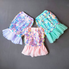 Girls Sequin Mermaid Skirt , 3 colours 2 - 9 years