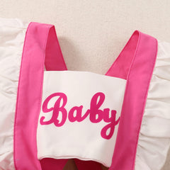 Pink Barbie Inspired Romper - Baby , Hot Pink