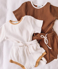 Cotton Ribbed Baby Clothes Set Unisex  0-3Y