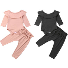 Frill Neck Romper Set