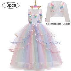 Dreamy Girls Kids Unicorn Party Dress - 4 Colours & Styles