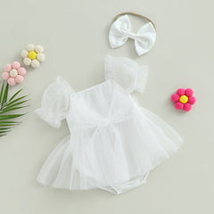 Princess Baby Girl Romper Puff Sleeve Dress