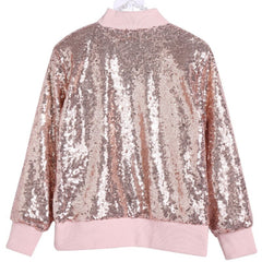 Girls Sequin Jacket - Pink Sequin