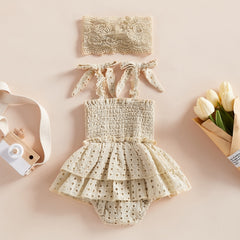 Broderie - Newborn Baby Girls Romper Set